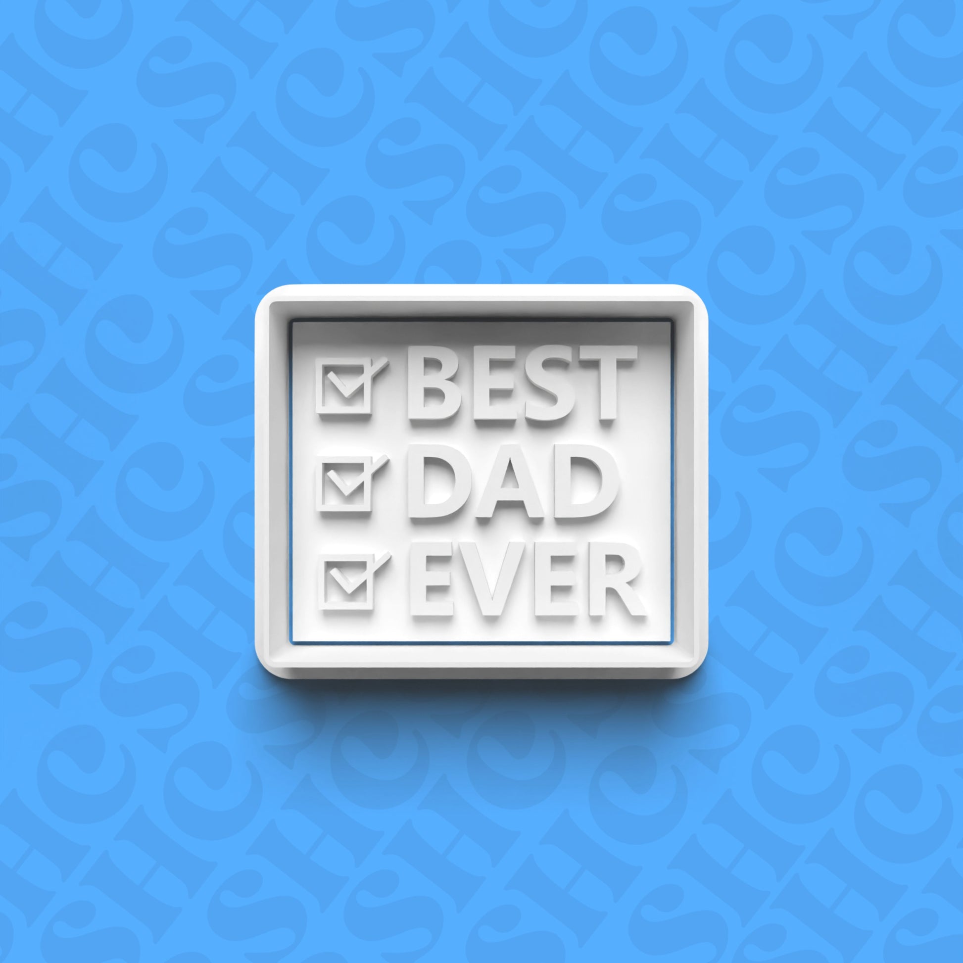 DONE TO ORDER: "Best Dad Ever" Cookie Cutter + Fondant Stamp Set 2 - SHCreations
