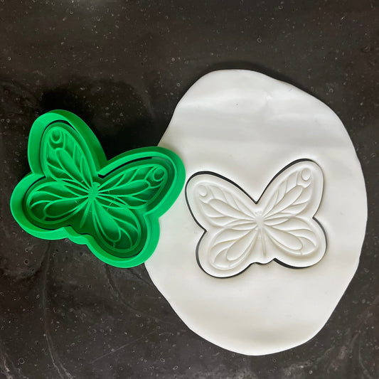DONE TO ORDER: Butterfly Cookie Cutter + Fondant Stamp Set 1 - SHCreations