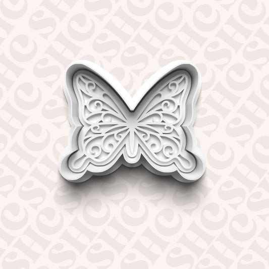 DONE TO ORDER: Butterfly Cookie Cutter + Fondant Stamp Set 2 - SHCreations