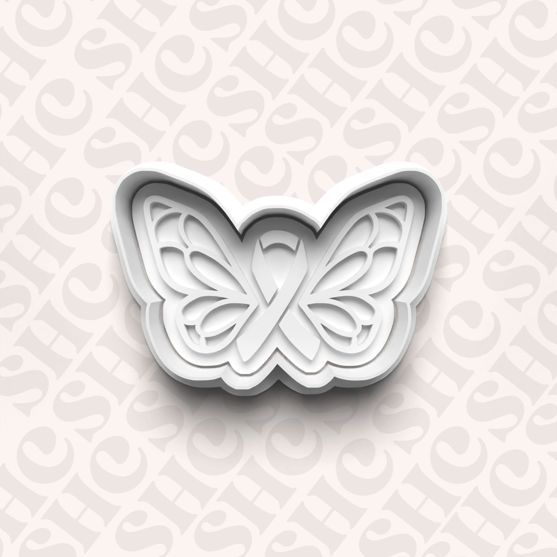 DONE TO ORDER:Butterfly Ribbon Cookie Cutter + Fondant Stamp Set - SHCreations