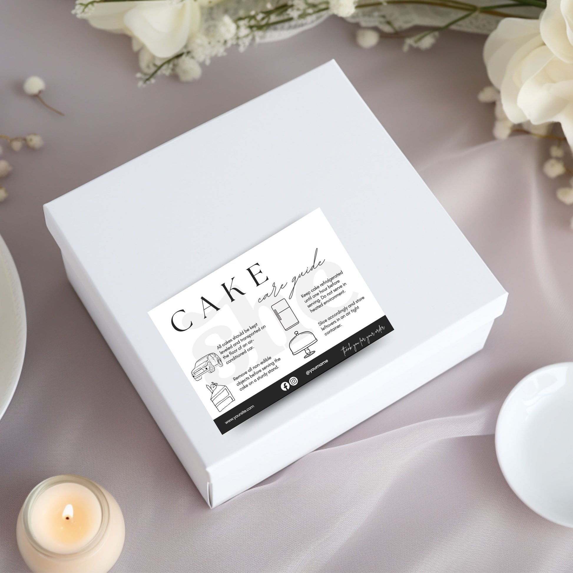 DONE TO ORDER : Cake Care Labels - SHCreations