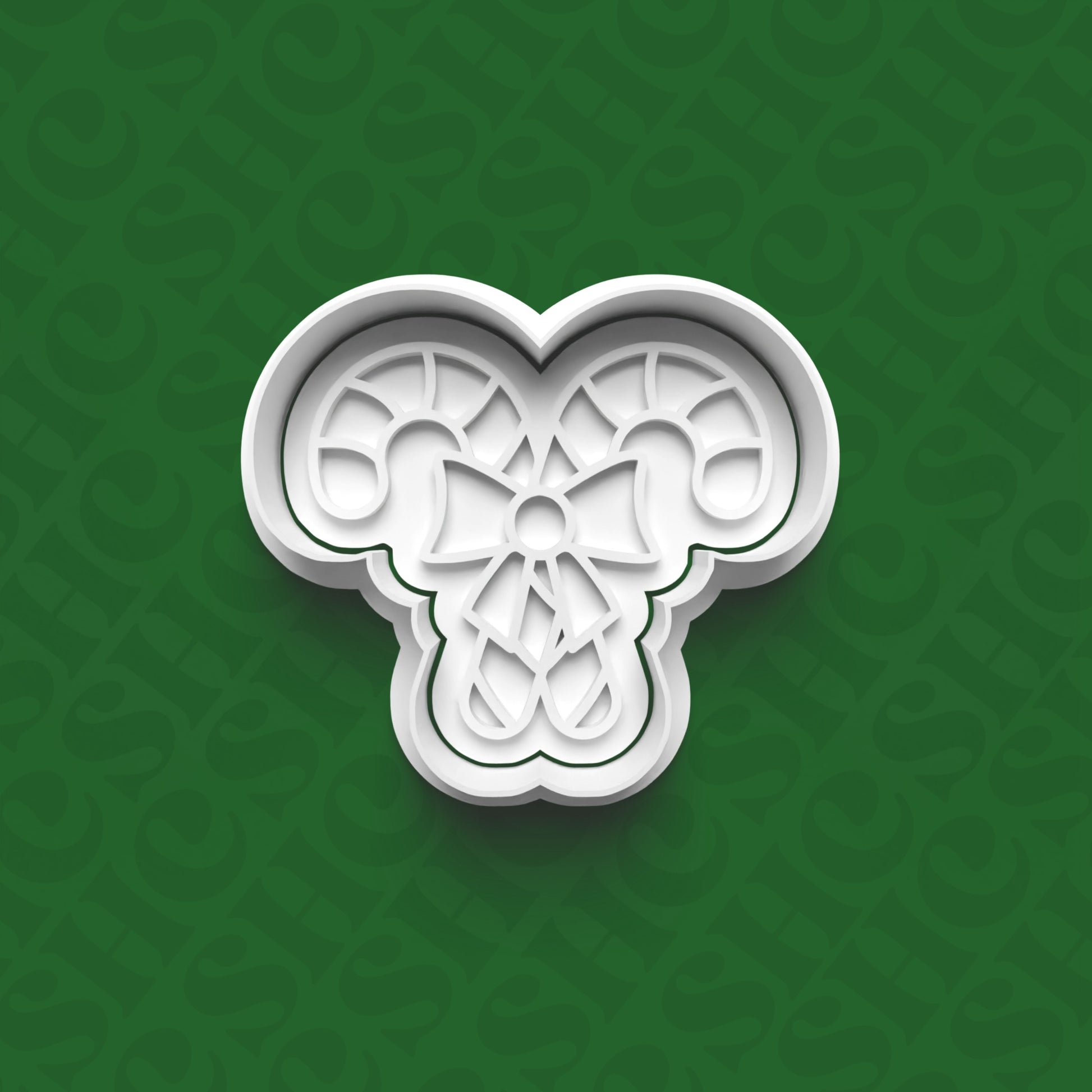 DONE TO ORDER: Candy Canes Cookie Cutter + Fondant Stamp Set - SHCreations