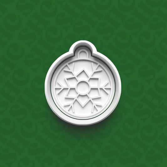 DONE TO ORDER: Christmas Bauble Cookie Cutter + Fondant Stamp Set 2 - SHCreations