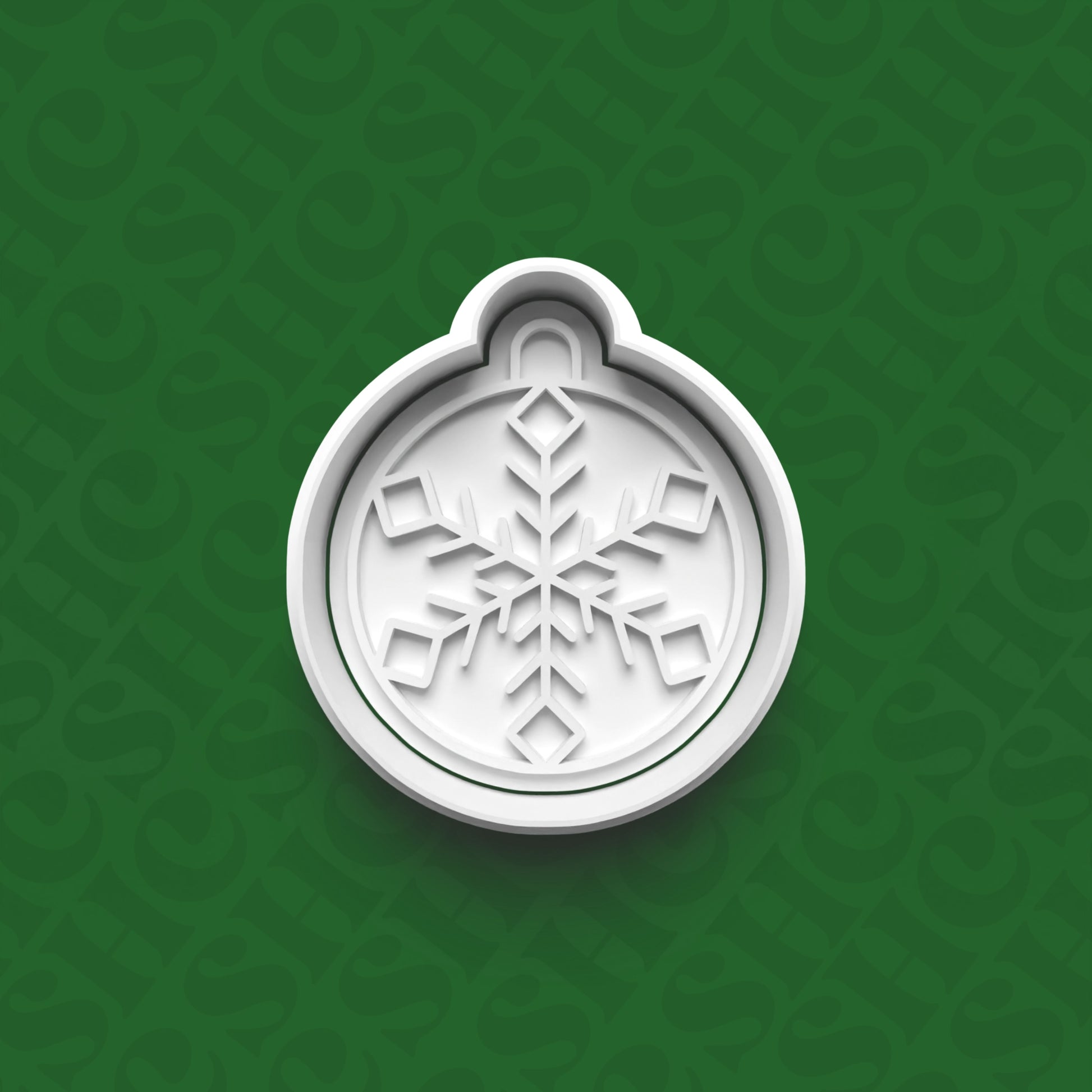 DONE TO ORDER: Christmas Bauble Cookie Cutter + Fondant Stamp Set 3 - SHCreations