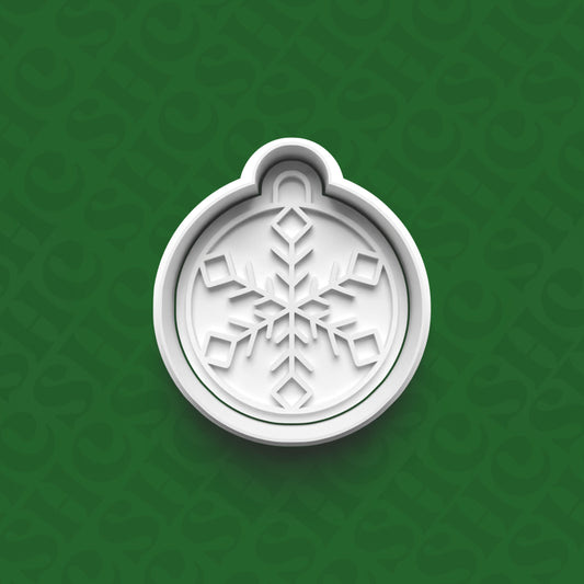 DONE TO ORDER: Christmas Bauble Cookie Cutter + Fondant Stamp Set 3 - SHCreations