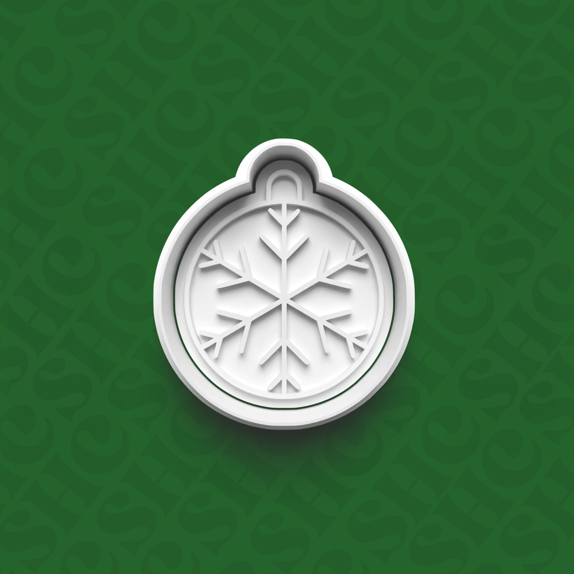 DONE TO ORDER: Christmas Bauble Cookie Cutter + Fondant Stamp Set 4 - SHCreations