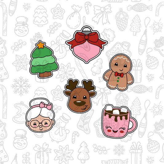 DONE TO ORDER: Christmas Mini Cookie Cutter Set 3 - SHCreations
