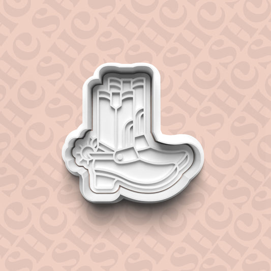 DONE TO ORDER: Cowboy Cookie Cutter + Fondant Stamp Set 3 - SHCreations