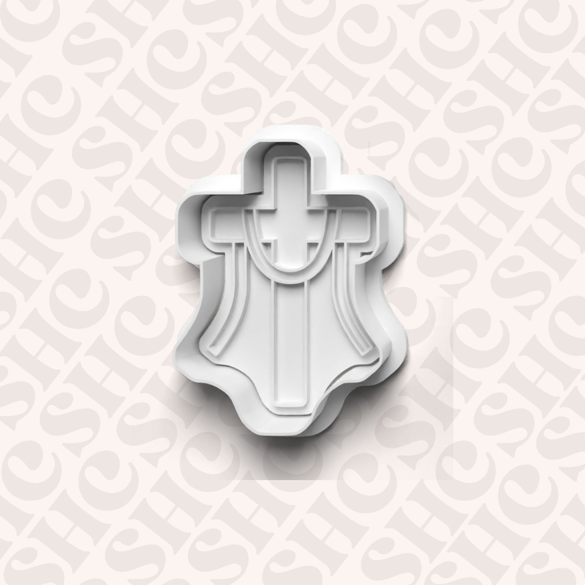 DONE TO ORDER: Cross Cookie Cutter + Fondant Stamp Set 2 - SHCreations