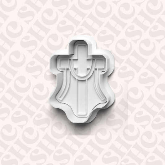 DONE TO ORDER: Cross Cookie Cutter + Fondant Stamp Set 2 - SHCreations