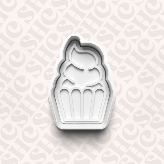 DONE TO ORDER: Cupcake Cookie Cutter + Fondant Stamp Set 2 - SHCreations