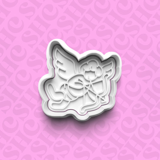 DONE TO ORDER: Cupid Cookie Cutter + Fondant Stamp Set - SHCreations