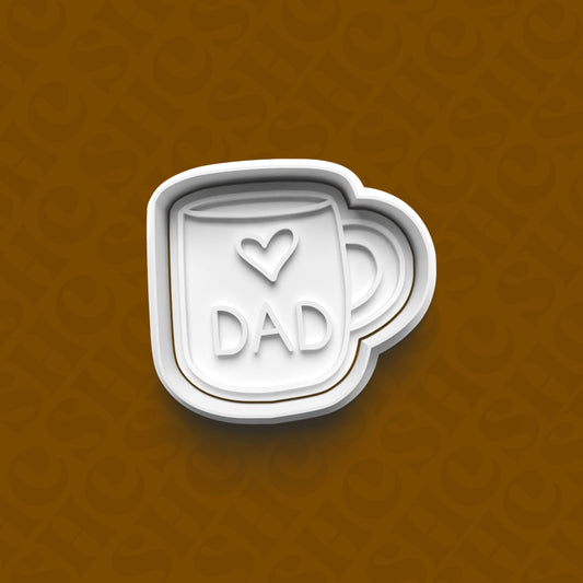 DONE TO ORDER: Dad Mug Cookie Cutter + Fondant Stamp Set - SHCreations