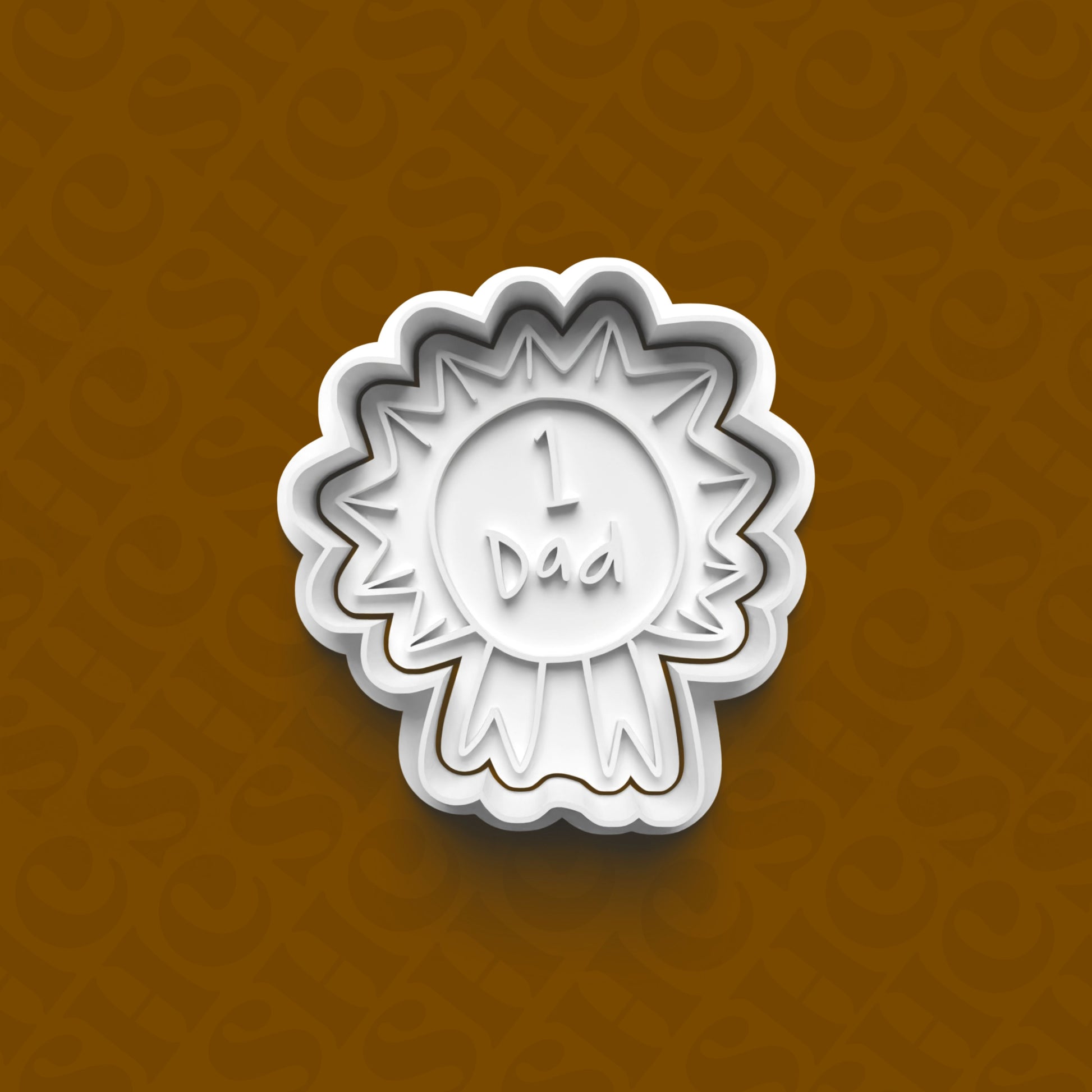 DONE TO ORDER: Dad Ribbon Cookie Cutter + Fondant Stamp Set - SHCreations