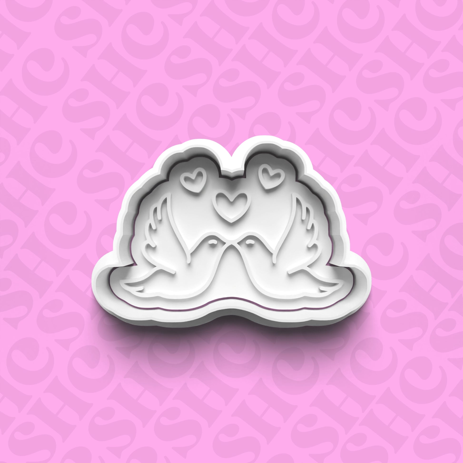 DONE TO ORDER: Doves Cookie Cutter + Fondant Stamp Set - SHCreations