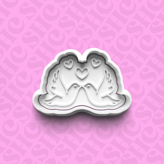 DONE TO ORDER: Doves Cookie Cutter + Fondant Stamp Set - SHCreations