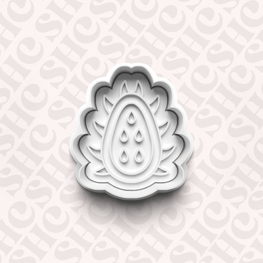 DONE TO ORDER: Dragonfruit Cookie Cutter + Fondant Stamp Set - SHCreations