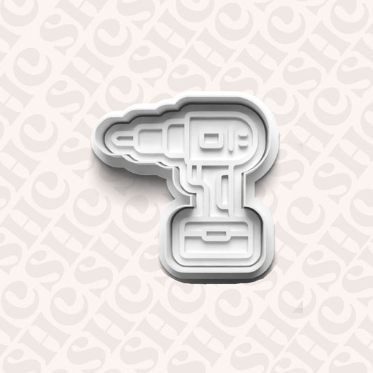DONE TO ORDER: Drill Cookie Cutter + Fondant Stamp Set - SHCreations
