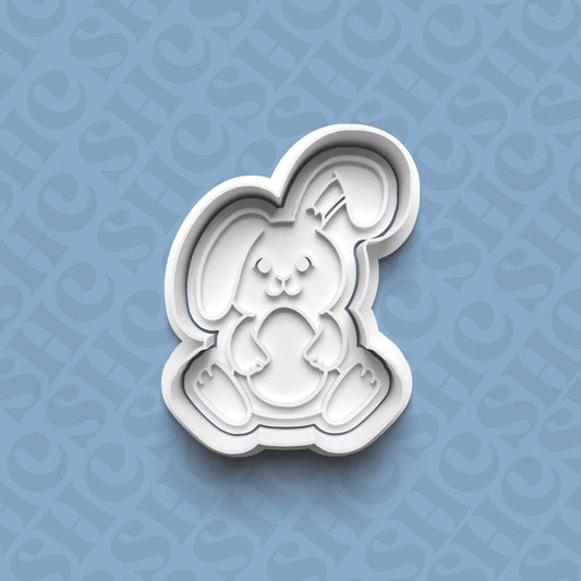 DONE TO ORDER: Easter Bunny Cookie Cutter + Fondant Stamp Set - SHCreations