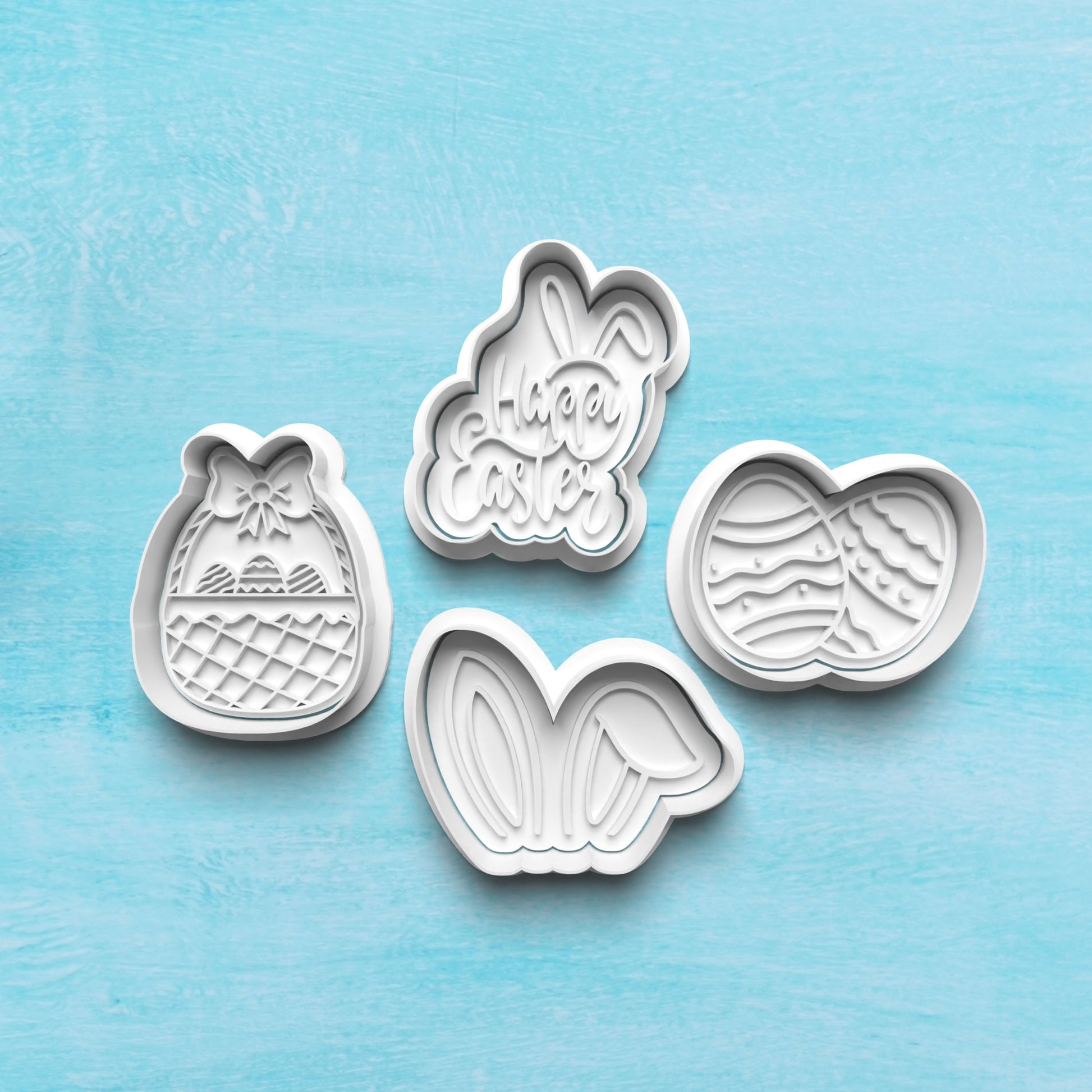 DONE TO ORDER: Easter Cookie Cutter + Fondant Stamp Bundle 1 - SHCreations