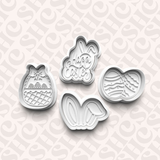 DONE TO ORDER: Easter Cookie Cutter + Fondant Stamp Bundle 1 - SHCreations