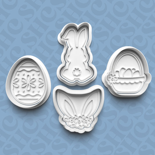 DONE TO ORDER: Easter Cookie Cutter + Fondant Stamp Bundle 3 - SHCreations