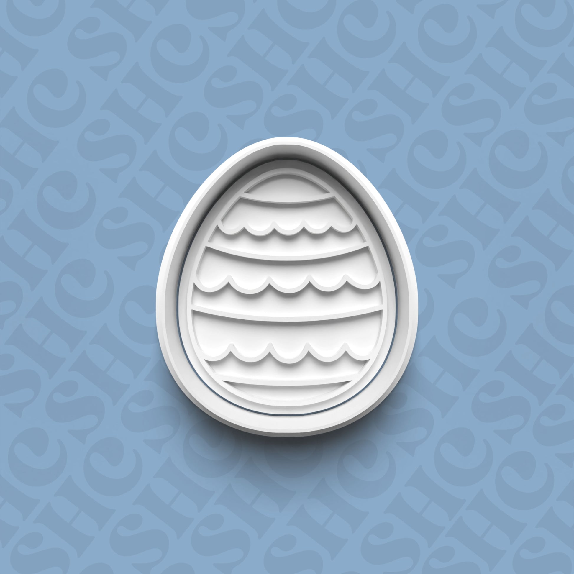 DONE TO ORDER: Easter Egg Cookie Cutter + Fondant Stamp Set 1 - SHCreations
