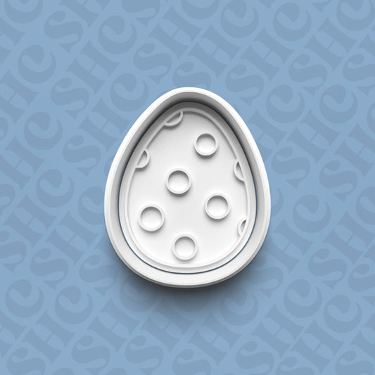 DONE TO ORDER: Easter Egg Cookie Cutter + Fondant Stamp Set 4 - SHCreations