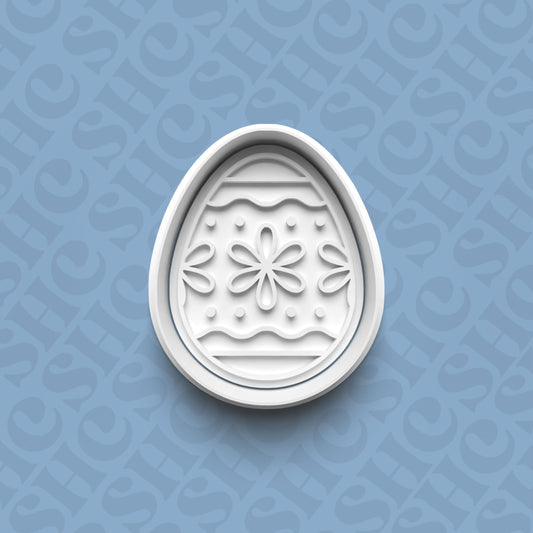DONE TO ORDER: Easter Egg Cookie Cutter + Fondant Stamp Set 5 - SHCreations