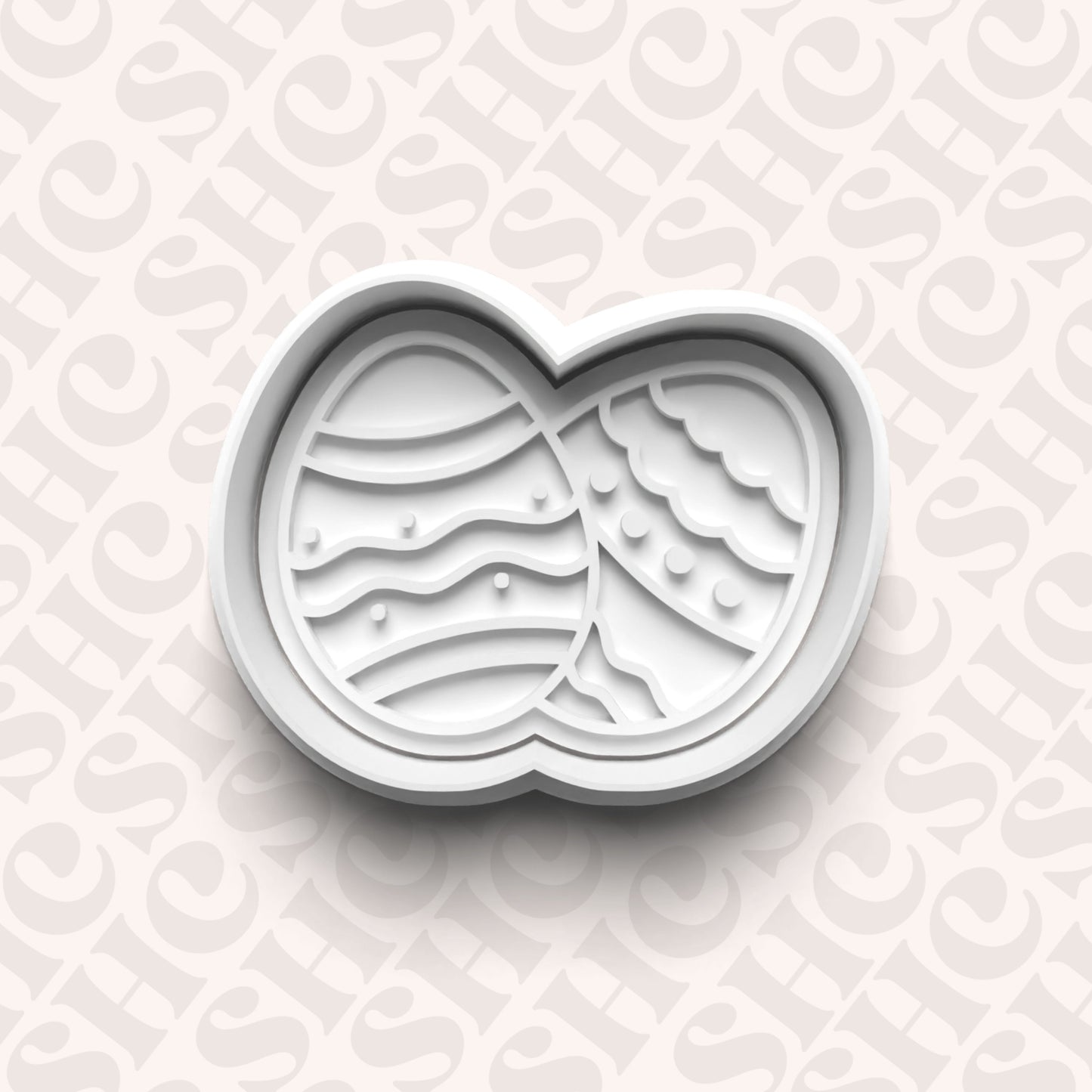 DONE TO ORDER: Easter Eggs Cookie Cutter + Fondant Stamp Set