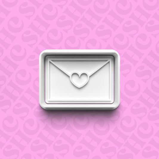 DONE TO ORDER: Envelope Cookie Cutter + Fondant Stamp Set 1 - SHCreations