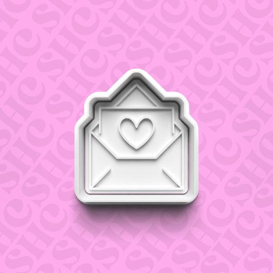 DONE TO ORDER: Envelope Cookie Cutter + Fondant Stamp Set 2 - SHCreations