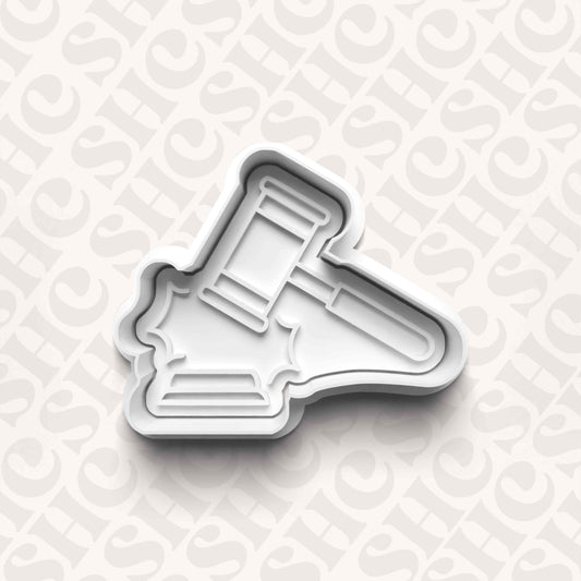 DONE TO ORDER: Gavel Cookie Cutter + Fondant Stamp Set - SHCreations