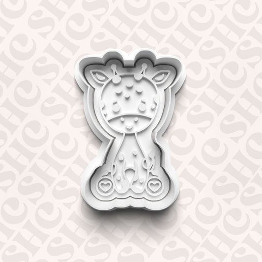 DONE TO ORDER: Giraffe Cookie Cutter + Fondant Stamp Set - SHCreations