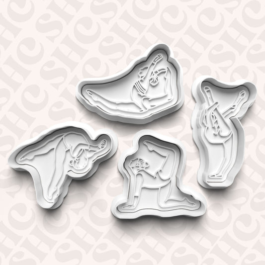 DONE TO ORDER: Gymnastics Cookie Cutter + Fondant Stamp Bundle - SHCreations