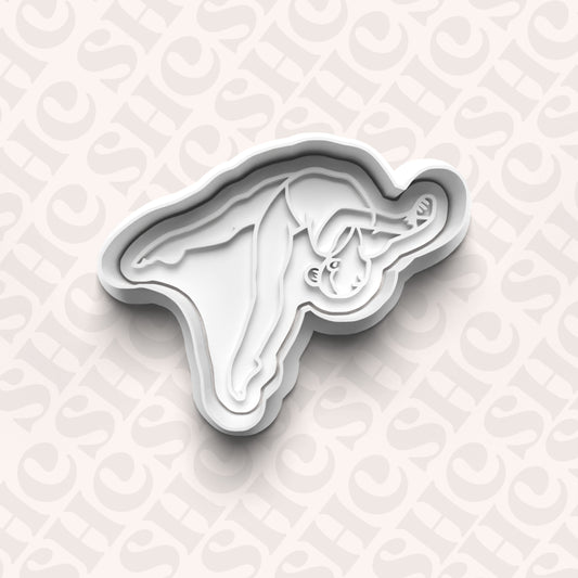 DONE TO ORDER: Gymnastics Cookie Cutter + Fondant Stamp Set 1 - SHCreations