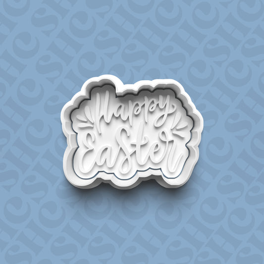 DONE TO ORDER: 'Happy Easter' Cookie Cutter + Fondant Stamp Set 2 - SHCreations