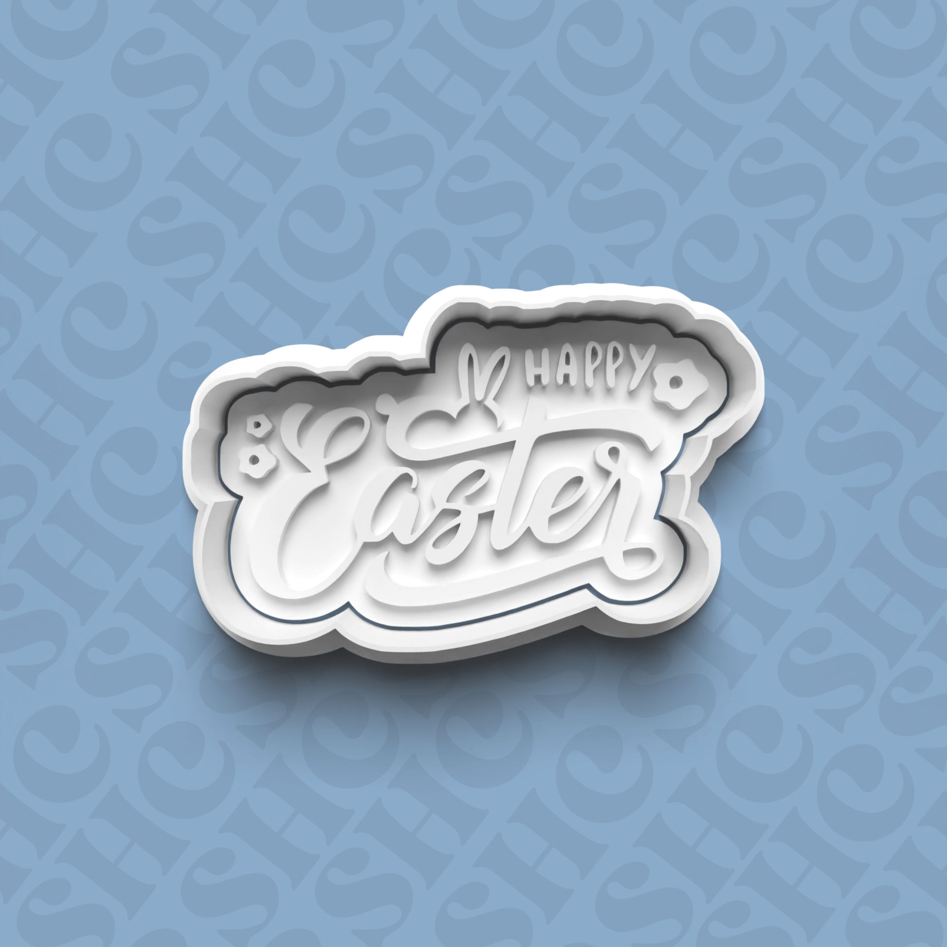 DONE TO ORDER: 'Happy Easter' Cookie Cutter + Fondant Stamp Set 3 - SHCreations