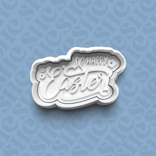 DONE TO ORDER: 'Happy Easter' Cookie Cutter + Fondant Stamp Set 3 - SHCreations