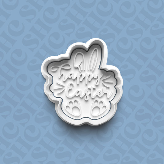DONE TO ORDER: 'Happy Easter' Cookie Cutter + Fondant Stamp Set - SHCreations