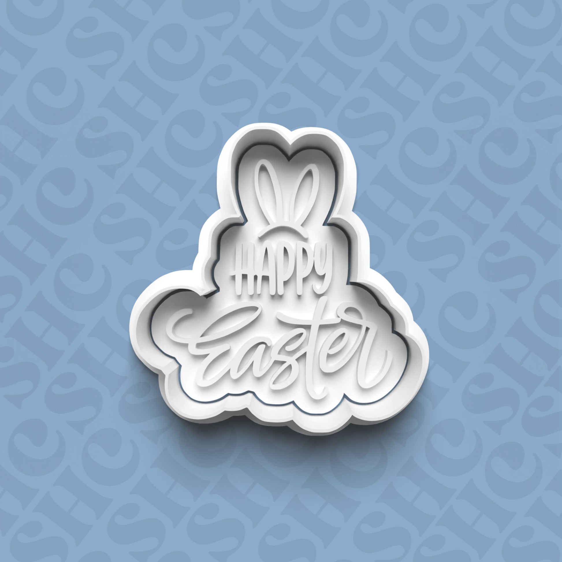 DONE TO ORDER: 'Happy Easter' Cookie Cutter + Fondant Stamp Set 4 - SHCreations