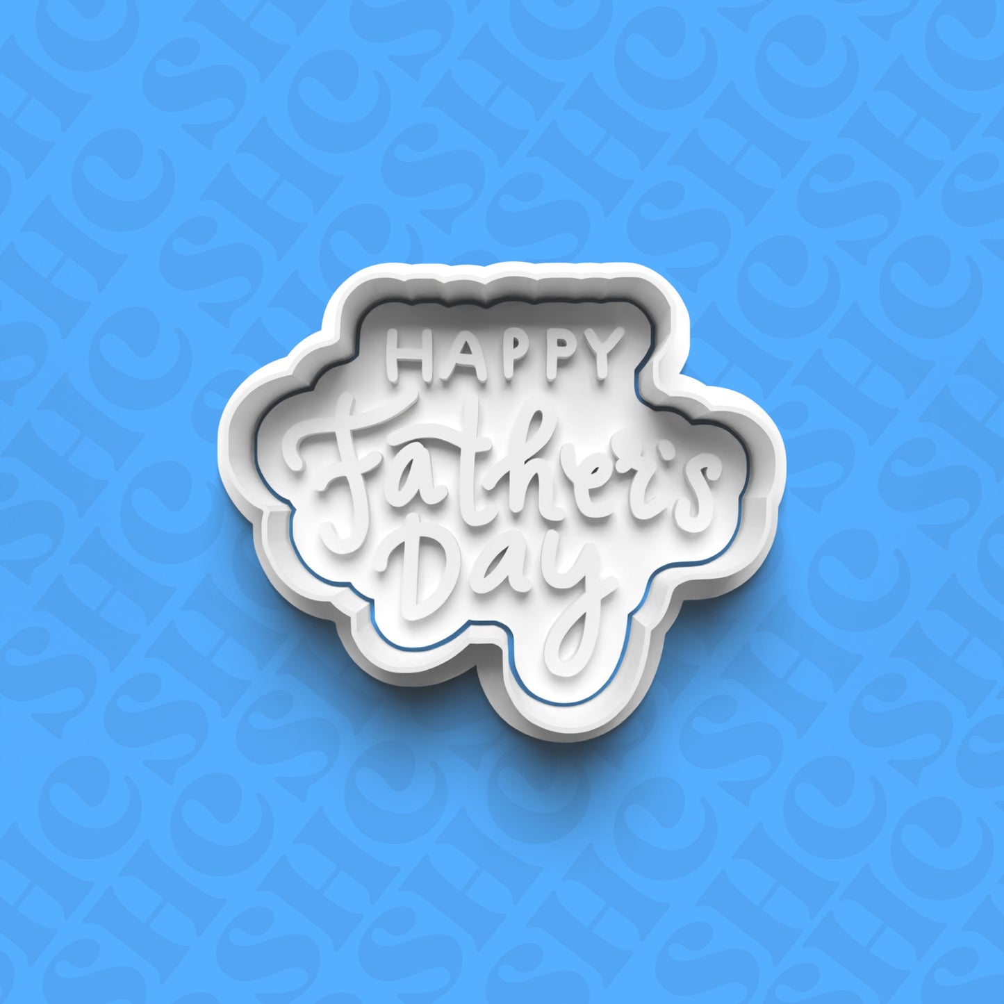 DONE TO ORDER: "Happy Father's Day" Cookie Cutter + Fondant Stamp Set 3 - SHCreations