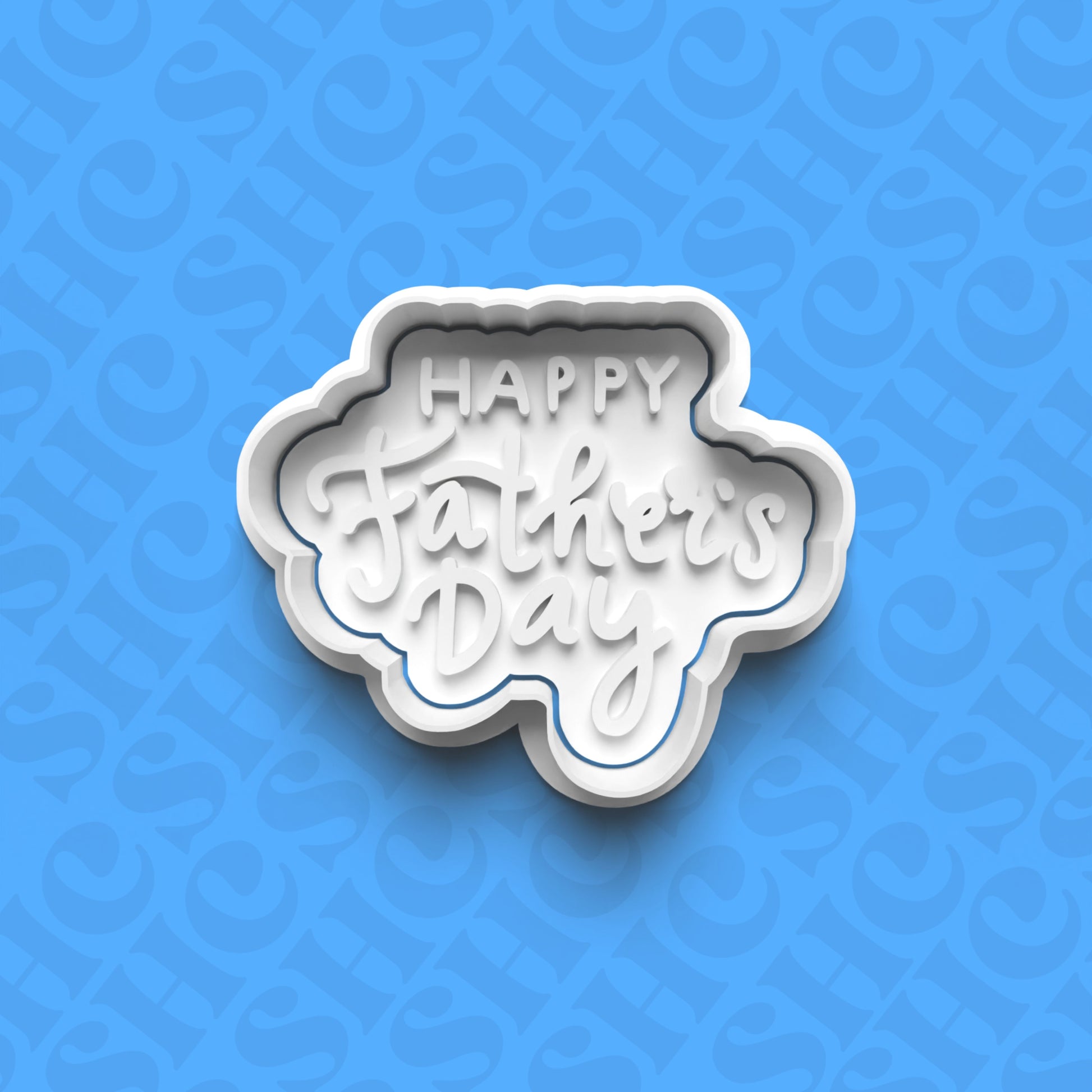 DONE TO ORDER: "Happy Father's Day" Cookie Cutter + Fondant Stamp Set 3 - SHCreations