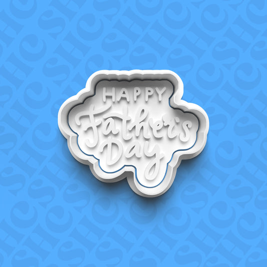 DONE TO ORDER: "Happy Father's Day" Cookie Cutter + Fondant Stamp Set 3 - SHCreations