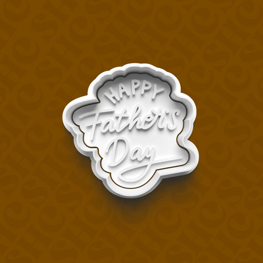DONE TO ORDER: "Happy Father's Day" Cookie Cutter + Fondant Stamp Set - SHCreations