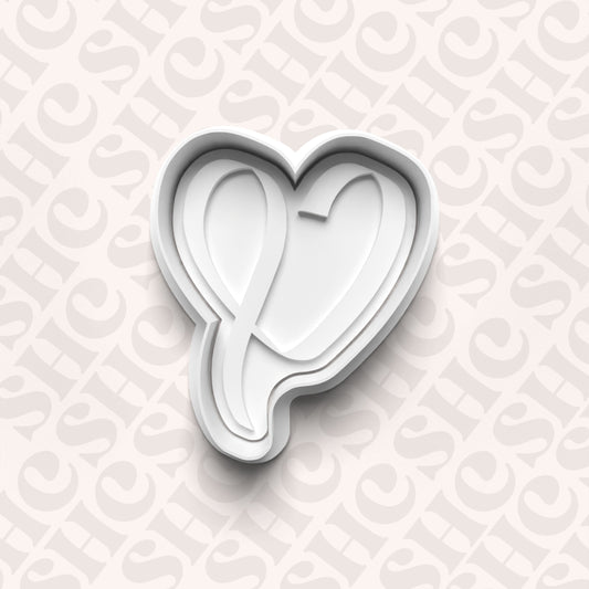 DONE TO ORDER:Heart Ribbon Cookie Cutter + Fondant Stamp Set - SHCreations