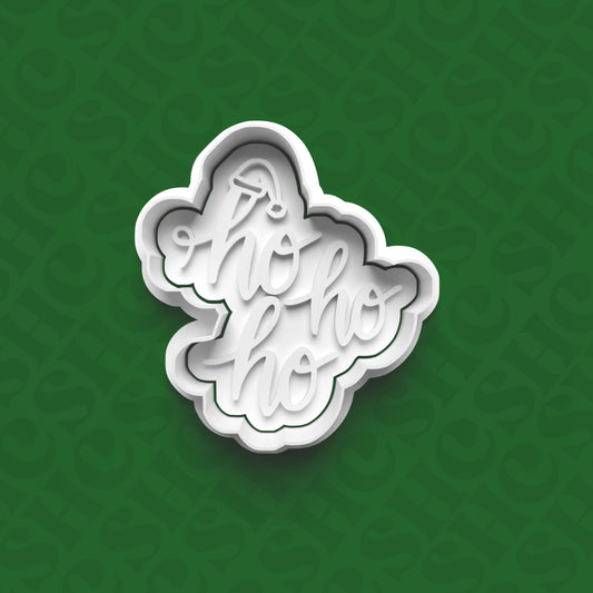 DONE TO ORDER: 'ho ho ho' Cookie Cutter + Fondant Stamp Set - SHCreations