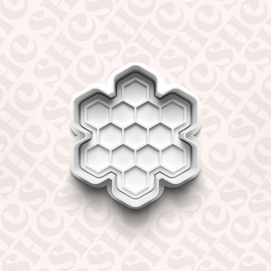 DONE TO ORDER: Honeycomb Cookie Cutter + Fondant Set - SHCreations