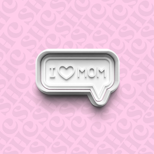 DONE TO ORDER: "I <3 MOM" Fondant Stamp Set 2 - SHCreations