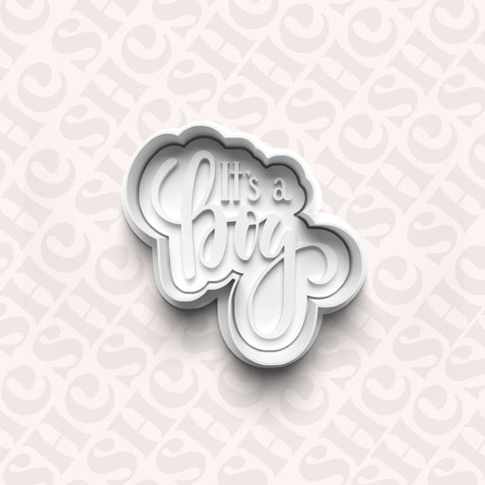 DONE TO ORDER: "It's a Boy" Cookie Cutter + Fondant Stamp Set - SHCreations